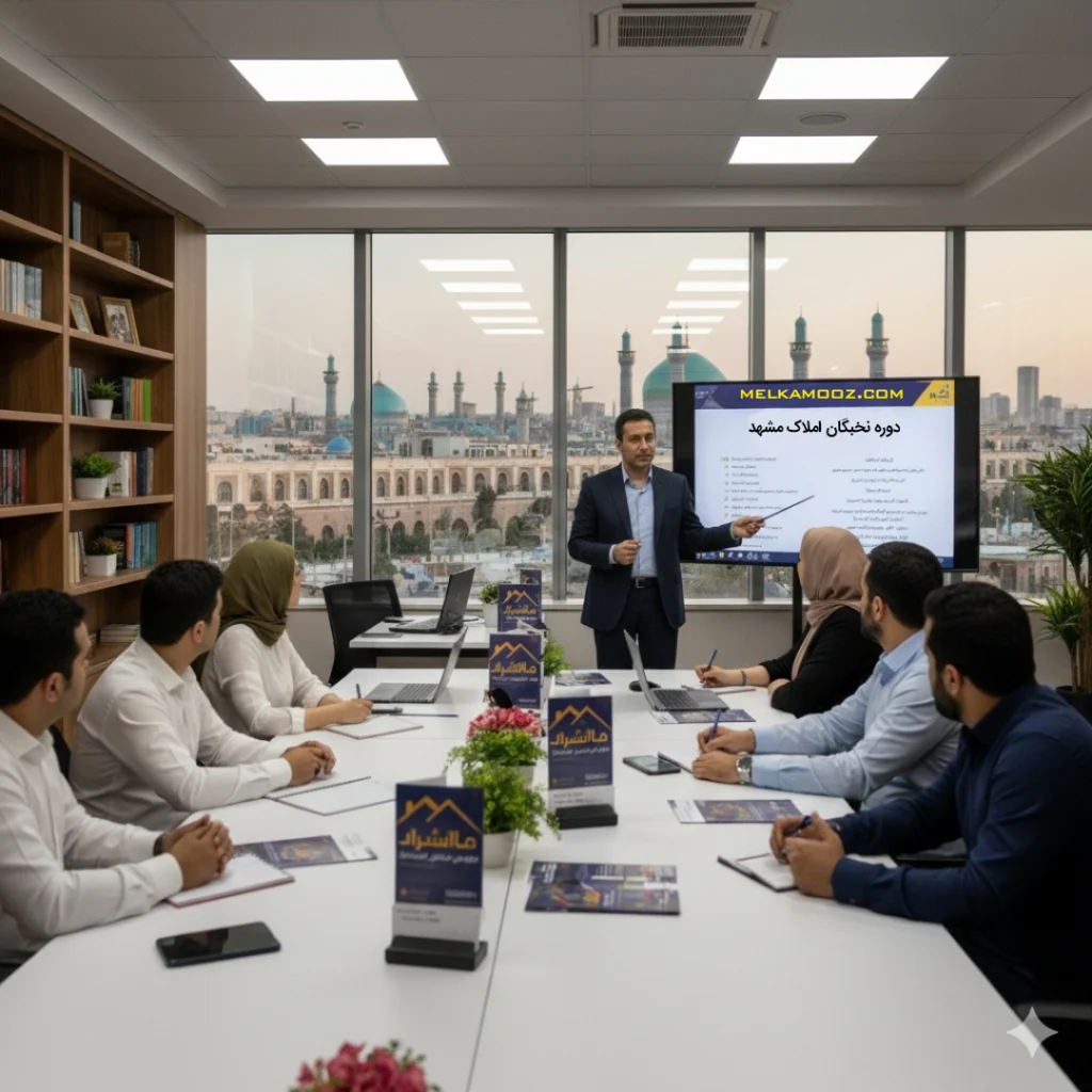 آموزش جامع مشاور املاک در مشهد: از صفر تا صد بازار پررونق الهیه و مناطق برتر با ملک آموز