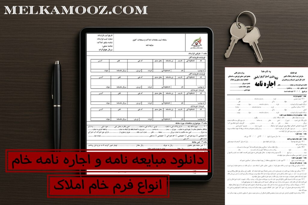 پکیج کامل فرم و قرارداد مشاور املاک شامل فرم های Word و PDF